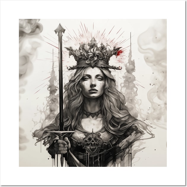 Queen of swords Wall Art by Creativetee's101